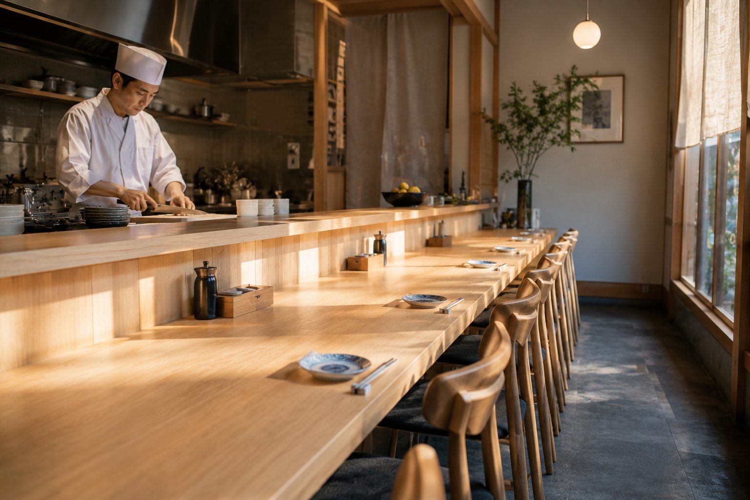清潔で信頼できる飲食店の店内
